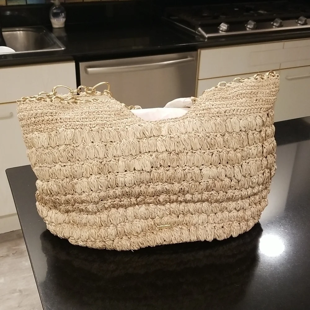 💕CULT GAIA💕 Naima Tote Bag Woven Raffia ~ Off White NWT